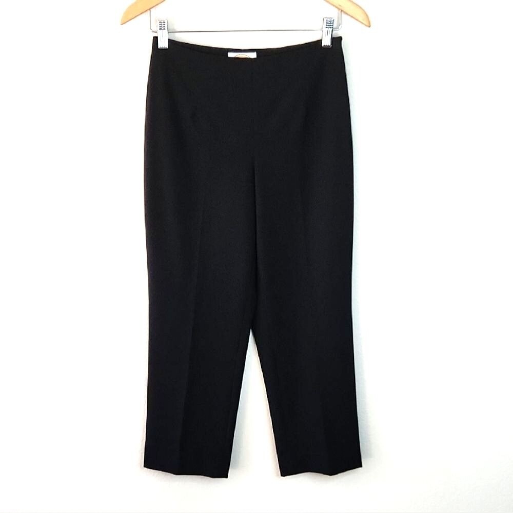 Talbots Stretch Women's Classic Black Pants size 4 Neutral Office Professional